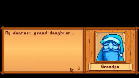 stardew valley grandpas shrine|How to get the best score in Grandpa's Evaluation in .